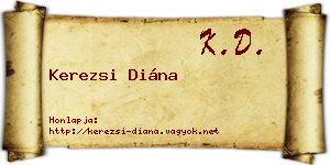Kerezsi Diána névjegykártya